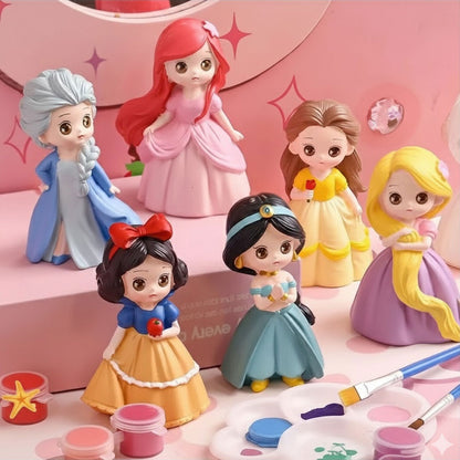 DIY Princess Painting Kit – 6-Piece Fairytale Figurine Set