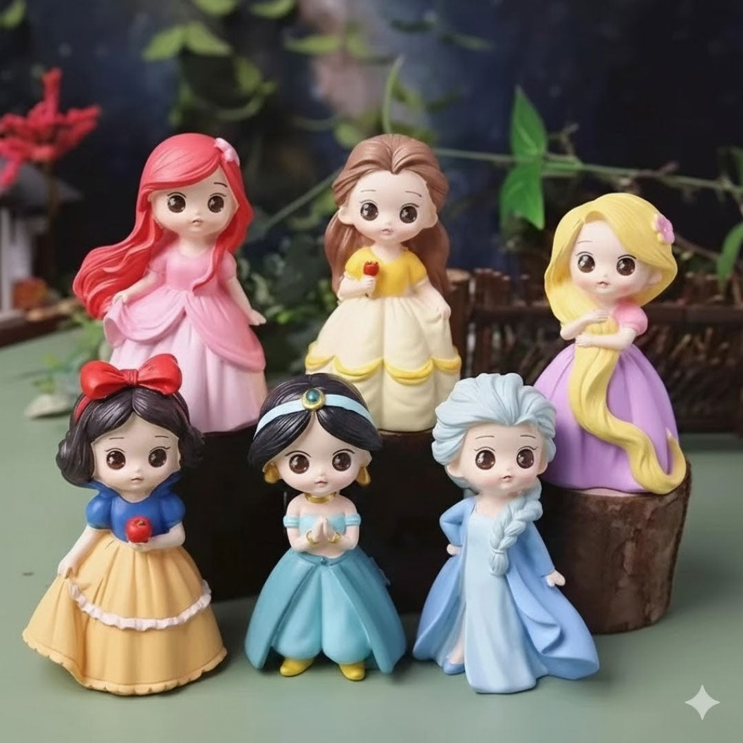 DIY Princess Painting Kit – 6-Piece Fairytale Figurine Set